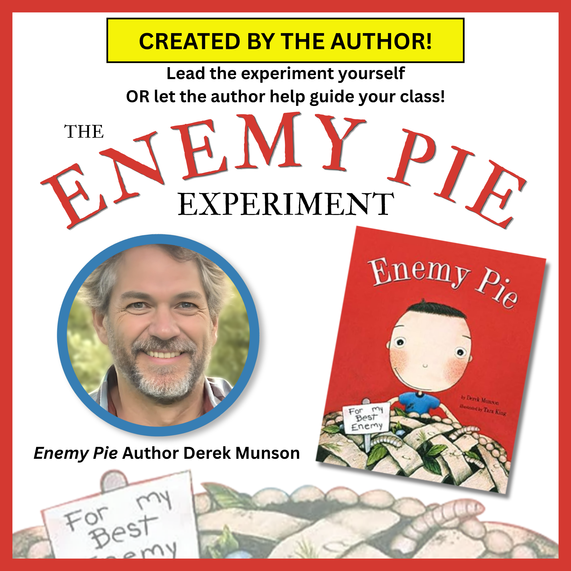 Enemy Pie Experiment PowerPoint presentation and classroom activity pack created by author Derek Munson